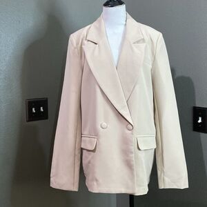 PLT Stone Double Breasted Oversized Boxy Fit Blazer NEW
